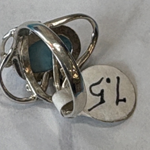 Sterling Silver and Larimar Stone Ring - Picture 3 of 7